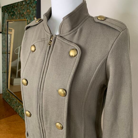 Hurley Size S Full Zip Military Style Jacket Army Olive Green Knit Soft Outdoor - Picture 4 of 14